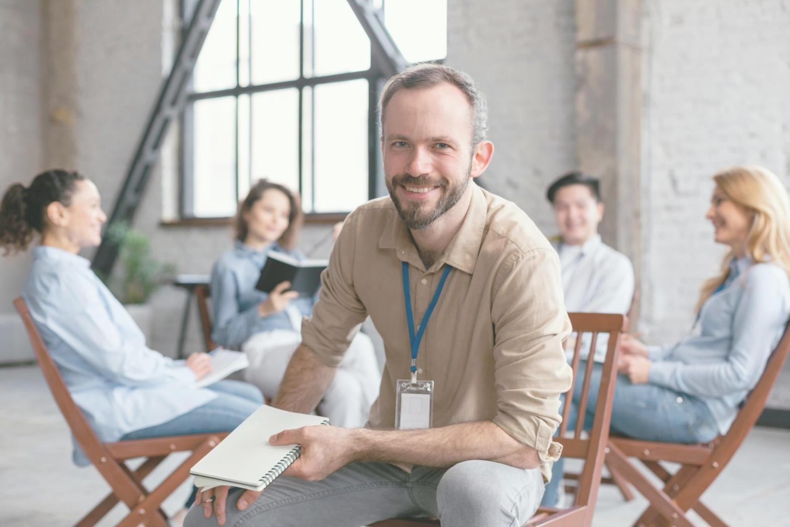 Ambiente accogliente per le sessioni di coaching di gruppo